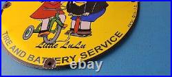 Vintage Goodyear Tires Sign Porcelain Service Station Battery Gas Pump Sign