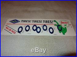 Vintage Goodyear Tires & Sinclair Dino Dinosaur 15 Metal Gasoline & Oil Sign