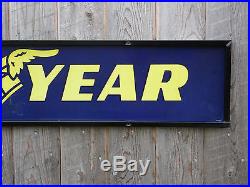 Vintage Goodyear Tires Tire Gas Station Oil 66x 12 Metal Sign with metal frame