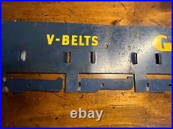 Vintage Goodyear V Belts Store Display Rack Metal Sign Gas Oil Tires Shop Holder