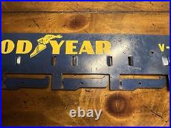 Vintage Goodyear V Belts Store Display Rack Metal Sign Gas Oil Tires Shop Holder