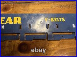 Vintage Goodyear V Belts Store Display Rack Metal Sign Gas Oil Tires Shop Holder