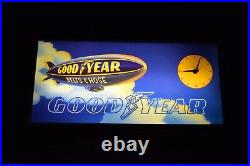 Vintage Goodyear clock sign blimp dealer advertising Works
