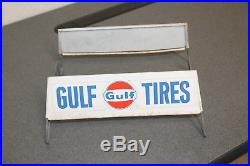 Vintage Gulf Tire Rack Display & Sign