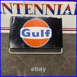 Vintage Gulf Tires Sign Display Gas Station Metal Tire Stand