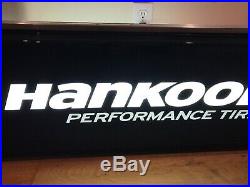 Vintage Hankook Performance Tires Hanging Lighted Sign large
