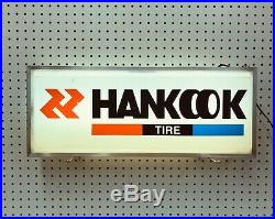 Vintage Hankook Tire Double Sided Lighted Advertising Shop Sign
