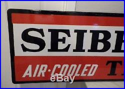 Vintage Heavy Sieberling Air Cooled Tires Porcelain Enamel Sign 60 Long