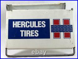 Vintage Hercules Tires Sign Original Store Display Tire Stand