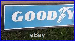 Vintage Huge Goodyear Tires Gas & Oil Dealer Store Sign Display Metal Sign 8 FT