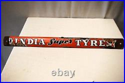 Vintage India Super Tyre Tire Sign Porcelain Enamel Shop Display Sign Collectibl