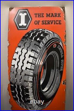 Vintage India Super Tyres Tire Sign Board Porcelain Enamel Transportation Collec