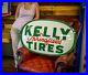 Vintage-Kelly-Springfield-Tires-Convex-Tin-Advertising-Gas-Oil-Sign-NOS-Cond-01-bw