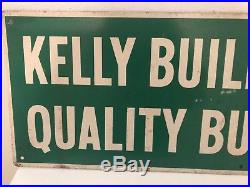 Vintage Kelly Springfield Tires Painted Metal Advertising Sign Gas Oil Soda