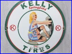 Vintage Kelly Tires Porcelain Sign 12 Gas & Oil Gas Station Sign