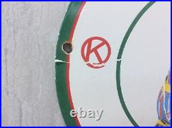 Vintage Kelly Tires Porcelain Sign 12 Gas & Oil Gas Station Sign