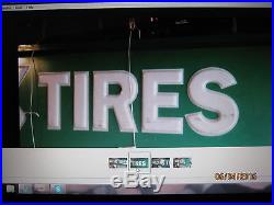 Vintage Kelly Tires Sign-Fiberglass sign 10 ft. Length x 23 7/8 inches