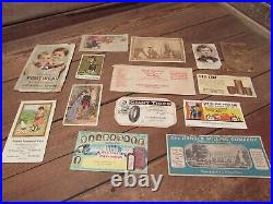 Vintage LOT RARE Paper Advertising Items Tires Soap Medicine Shoes Many Others