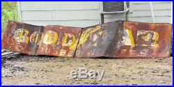 Vintage Large 16' Goodyear Rubber Tire Service Station Porcelain Sign rusty