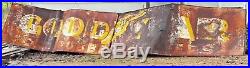 Vintage Large 16' Goodyear Rubber Tire Service Station Porcelain Sign rusty
