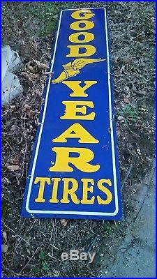 Vintage Large Tall GoodYear Good Year Tires Porcelain Sign 8 feet long