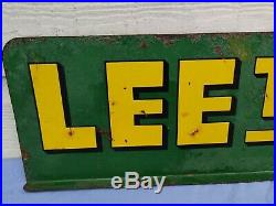 Vintage Lee Tires Sign double sided Tire rack sign 24 x 7.5