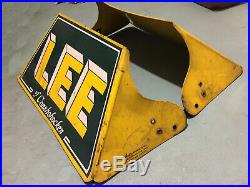 Vintage Lee Tires Tire Stand Display Metal Sign Great Condition
