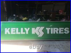 Vintage Lighted Kelly Tire Sign 12x3x7
