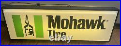 Vintage Lighted Mohawk Tires Hanging Wired Sign