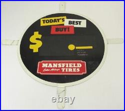 Vintage Mansfield Tires Today's Best Buy Shop Service Station Sign 22x22