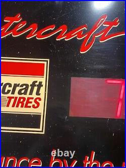 Vintage Mastercraft Tires Performance Lighted Clock Sign Light 21x14