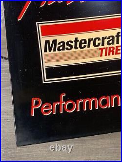 Vintage Mastercraft Tires Performance Lighted Clock Sign Light 21x14