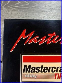 Vintage Mastercraft Tires Performance Lighted Clock Sign Light 21x14