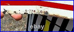 Vintage Metal 2sided Bowtie Firestone Tires Advert Sign Gasoline Gas Oil 48X15