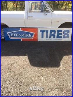 Vintage Metal Early BF Goodrich Tires Advert Sign Gasoline Gas Oil