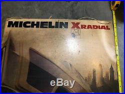 Vintage Metal SIgn MICHELIN X RADIAL TIRES Collectible Advertising Gas Oil LARGE