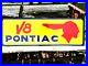 Vintage-Metal-Yellow-Old-School-Sty-PONTIAC-V8-CHIEF-Gas-Oil-Hand-Painted-Sign-01-duei