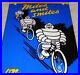 Vintage-Michelin-Bibendum-Man-On-Bicycle-Tires-8-Porcelain-Metal-Gas-Oil-Sign-01-bfcw