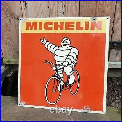 Vintage Michelin Cycle Tyre Sign Garage Advertising Automobilia Motoring