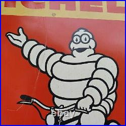 Vintage Michelin Cycle Tyre Sign Garage Advertising Automobilia Motoring
