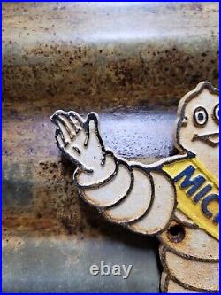 Vintage Michelin Man Sign Old Cast Iron 8 Automotive Vehicle Car Parts Tires