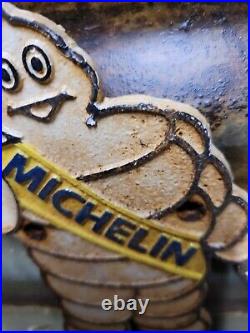 Vintage Michelin Man Sign Old Cast Iron 8 Automotive Vehicle Car Parts Tires