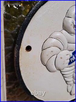 Vintage Michelin Man Sign Old Cast Iron Automobile Car Truck Parts Tire Company