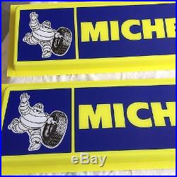 Vintage Michelin Man Tires Double Sided 36 Lighted Metal Sign Works