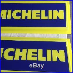 Vintage Michelin Man Tires Double Sided 36 Lighted Metal Sign Works