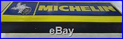 Vintage Michelin Man Tires Double Sided 36 Lighted Metal Sign Works Rare
