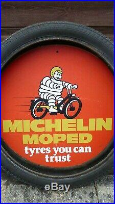 Vintage Michelin Moped Tyre Garage Signinc Michelin Tyrevery Rare Signnice