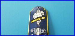Vintage Michelin Porcelain Auto Gas Tires Bibendum Sign Service Thermometer