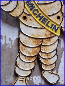 Vintage Michelin Sign Gas Oil Cast Iron 14 Part Tires Manufacturer America Tyre