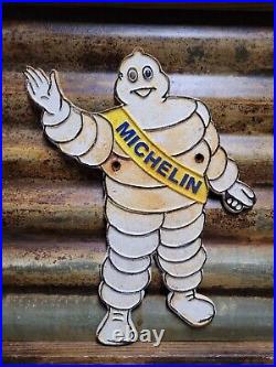 Vintage Michelin Sign Old Cast Iron 14 Automobile Car Parts Tires Manufacturer